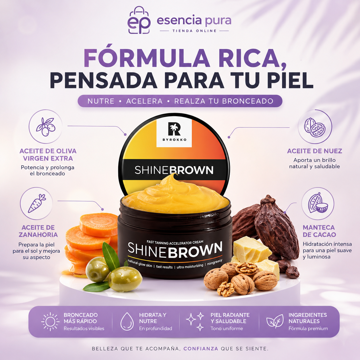 Shine Brown bronceador corporal 100g