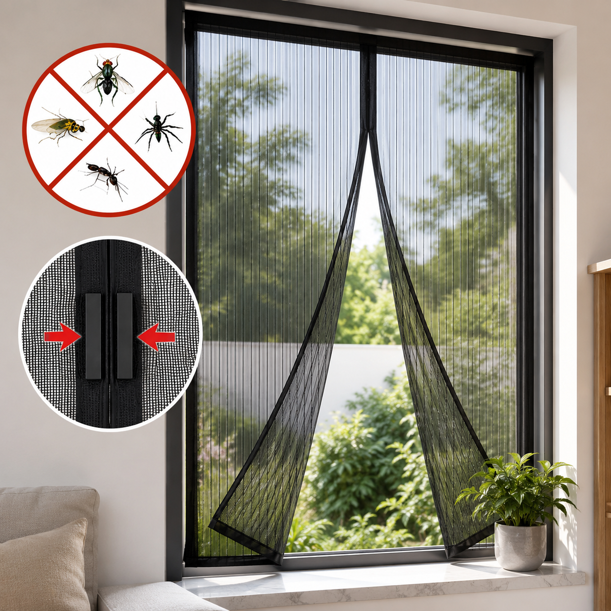 Cortina Magnética Antimosquitos PRO | Cierre Automático — Puertas y Balcones