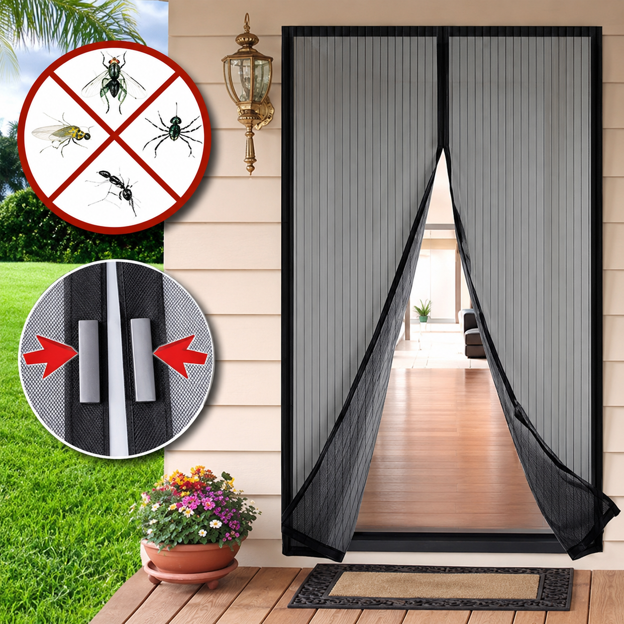 Cortina Magnética Antimosquitos PRO | Cierre Automático — Puertas y Balcones